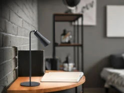 MeineWunschleuchte 2er SET 3 In 1 LED Akku Tischleuchten Mit Klemm- & Klebestation, Schwarz H: 36cm -Globo Store 2er set 3 in 1 led akku tischleuchten mit klemm kl 2