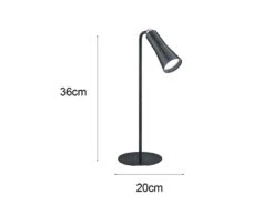 MeineWunschleuchte 2er SET 3 In 1 LED Akku Tischleuchten Mit Klemm- & Klebestation, Schwarz H: 36cm -Globo Store 2er set 3 in 1 led akku tischleuchten mit klemm kl 3