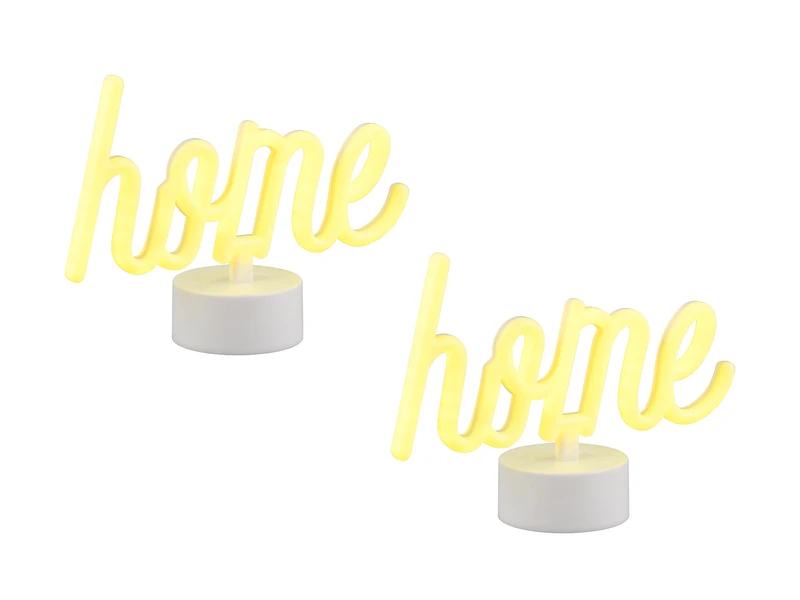 MeineWunschleuchte 2er SET LED Dekoleuchte Mit Schriftzug Home Batterie- Oder USB Betrieben H: 16cm 2 MeineWunschleuchte 2er SET LED Dekoleuchte Mit Schriftzug Home Batterie- Oder USB Betrieben H: 16cm – Bild 2