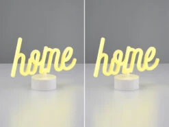 MeineWunschleuchte 2er SET LED Dekoleuchte Mit Schriftzug Home Batterie- Oder USB Betrieben H: 16cm