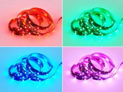 MeineWunschleuchte 2er Set LED Streifen Mit Fernbedienung, RGB Farbwechsel & Dimmer - 3 Meter -Globo Store 2er set led streifen mit fernbedienung rgb farbwec 12