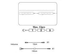 MeineWunschleuchte 2er SET LED Unterbauleuchten Silber Flach Mit 230V Direktanschluss, 55cm Lang -Globo Store 2er set led unterbauleuchten silber flach mit 230v 5
