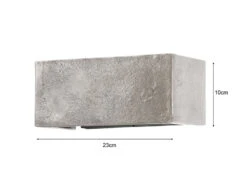 MeineWunschleuchte 2er SET LED Wandlampen Silber Antik, Rechteckig Up And Down, 23cm Breit -Globo Store 2er set led wandlampen silber antik rechteckig up 1 3