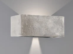 MeineWunschleuchte 2er SET LED Wandlampen Silber Antik, Rechteckig Up And Down, 23cm Breit -Globo Store 2er set led wandlampen silber antik rechteckig up 1 4