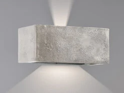 MeineWunschleuchte 2er SET LED Wandlampen Silber Antik, Rechteckig Up And Down, 23cm Breit -Globo Store 2er set led wandlampen silber antik rechteckig up 1 5