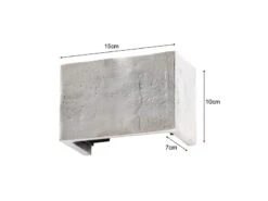 MeineWunschleuchte 2er SET LED Wandlampen Silber Antik, Rechteckig Up And Down, 15cm Breit -Globo Store 2er set led wandlampen silber antik rechteckig up 1 8