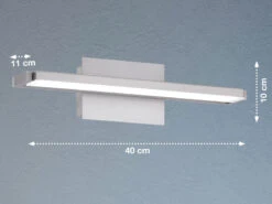 Fischer & Honsel 2er SET LED Wandlampen Silber Schwenkbar & Dimmbar 40cm Lang -Globo Store 2er set led wandlampen silber schwenkbar dimmbar 4 2