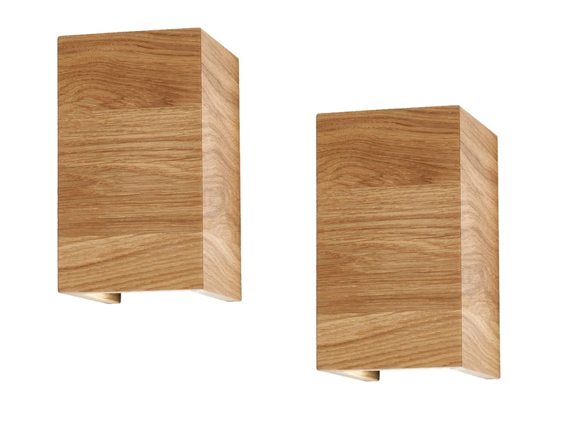 MeineWunschleuchte 2er SET LED Wandleuchten Holz Rechteckig Up And Down, 10x18cm 2 MeineWunschleuchte 2er SET LED Wandleuchten Holz Rechteckig Up And Down, 10x18cm – Bild 2