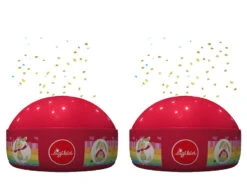 Niermann 2er Set Nachtlichter Rainbow Rabbit Sternprojektor LED-Farbwechsler 3 Farben