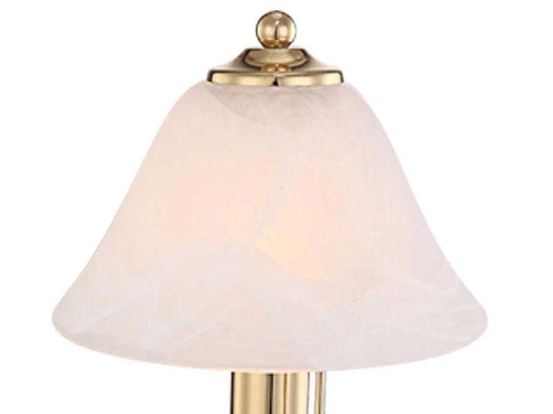 Globo 2er Set Tischleuchten ANTIQUE Messing Mit Glasschirm Alabaster, Touch Ein/Aus 3 Globo 2er Set Tischleuchten ANTIQUE Messing Mit Glasschirm Alabaster, Touch Ein/Aus – Bild 3