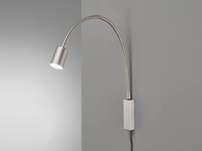 Fischer & Honsel 2in1 Wandleuchte & Bettleuchte JUSTI Silber, Schwanenhals Leseleuchte 3 Fischer & Honsel 2in1 Wandleuchte & Bettleuchte JUSTI Silber, Schwanenhals Leseleuchte – Bild 3