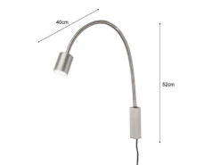 Fischer & Honsel 2in1 Wandleuchte & Bettleuchte JUSTI Silber, Schwanenhals Leseleuchte 11 Fischer & Honsel 2in1 Wandleuchte & Bettleuchte JUSTI Silber, Schwanenhals Leseleuchte -Globo Store 2in1 wandleuchte bettleuchte justi silber schwanen 3