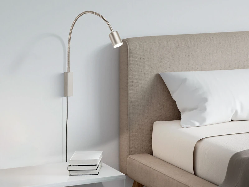 Fischer & Honsel 2in1 Wandleuchte & Bettleuchte JUSTI Silber, Schwanenhals Leseleuchte 1 Fischer & Honsel 2in1 Wandleuchte & Bettleuchte JUSTI Silber, Schwanenhals Leseleuchte