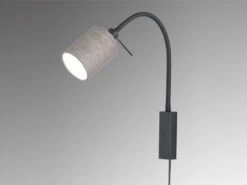 MeineWunschleuchte 2in1 Wandleuchte & Bettleuchte Mit LED - Schwanenhalslampe Leinen Grau 9 MeineWunschleuchte 2in1 Wandleuchte & Bettleuchte Mit LED - Schwanenhalslampe Leinen Grau -Globo Store 2in1 wandleuchte bettleuchte mit led schwanenhalsl 2