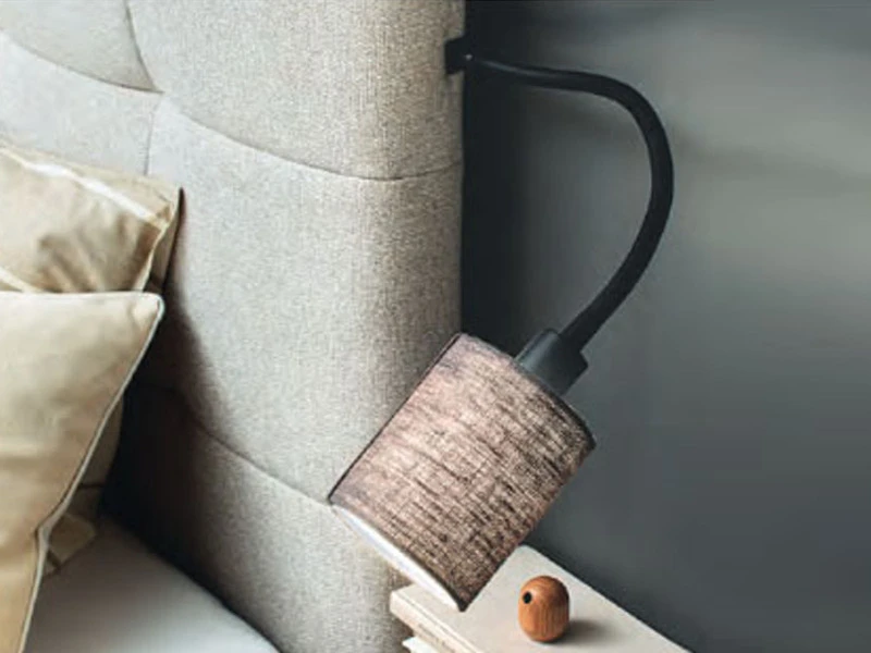 MeineWunschleuchte 2in1 Wandleuchte & Bettleuchte Mit LED - Schwanenhalslampe Leinen Grau 6 MeineWunschleuchte 2in1 Wandleuchte & Bettleuchte Mit LED - Schwanenhalslampe Leinen Grau – Bild 6