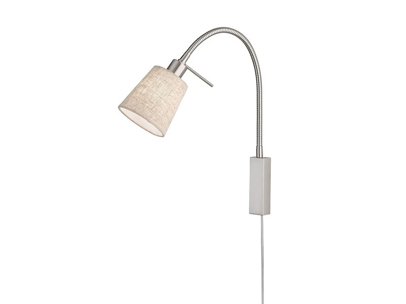 MeineWunschleuchte 2in1 Wandleuchte & Bettleuchte Mit LED - Schwanenhalslampe Leinen Beige 2 MeineWunschleuchte 2in1 Wandleuchte & Bettleuchte Mit LED - Schwanenhalslampe Leinen Beige – Bild 2