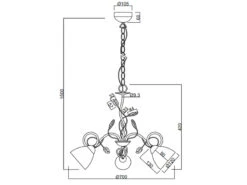 MeineWunschleuchte 3 Flammiger Antik Look Rost Kronleuchter Mit LED & Florentiner Design, Ø 70cm 13 MeineWunschleuchte 3 Flammiger Antik Look Rost Kronleuchter Mit LED & Florentiner Design, Ø 70cm -Globo Store 3 flammiger antik look rost kronleuchter mit led f 6