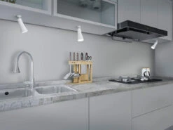 Reality Leuchten 3 In 1 LED Akku Tischleuchte MAXI Mit Klemm- & Klebestation, Weiß H: 36cm -Globo Store 3 in 1 led akku tischleuchte maxi mit klemm klebes 2