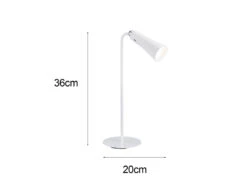 Reality Leuchten 3 In 1 LED Akku Tischleuchte MAXI Mit Klemm- & Klebestation, Weiß H: 36cm -Globo Store 3 in 1 led akku tischleuchte maxi mit klemm klebes 3