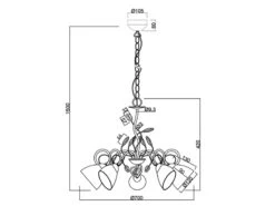 MeineWunschleuchte 5 Flammiger Antik Look Rost Kronleuchter Mit LED & Florentiner Design, Ø 70cm 11 MeineWunschleuchte 5 Flammiger Antik Look Rost Kronleuchter Mit LED & Florentiner Design, Ø 70cm -Globo Store 5 flammiger antik look rost kronleuchter mit led f 5