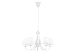 Globo Store -Globo Store 5 flammiger kronleuchter cortez mit stoffschirmen 1 1