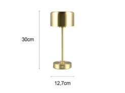 Reality Leuchten Akku Tischleuchte JEFF Per USB Aufladbar, Sensordimmer, Messing Matt, 30cm -Globo Store akku tischleuchte jeff per usb aufladbar sensordim 3
