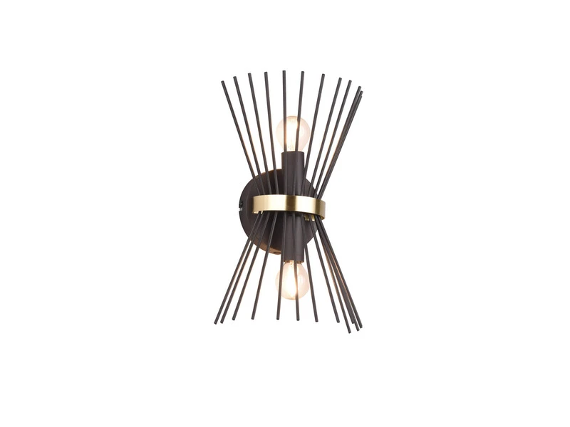 MeineWunschleuchte Ausgefallene LED Wandleuchte Up And Down Schwarz-Gold, Höhe 31cm 2 MeineWunschleuchte Ausgefallene LED Wandleuchte Up And Down Schwarz-Gold, Höhe 31cm – Bild 2