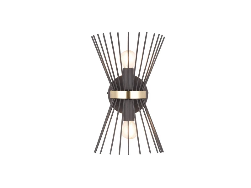 MeineWunschleuchte Ausgefallene LED Wandleuchte Up And Down Schwarz-Gold, Höhe 31cm 4 MeineWunschleuchte Ausgefallene LED Wandleuchte Up And Down Schwarz-Gold, Höhe 31cm – Bild 4