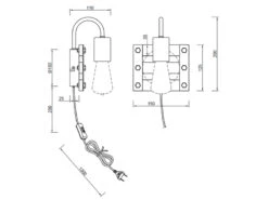 Trio Leuchten Ausgefallene Wandleuchte KHAN Mit Holzbrett & Metall In Silber Antik -Globo Store ausgefallene wandleuchte khan mit holzbrett metall 4