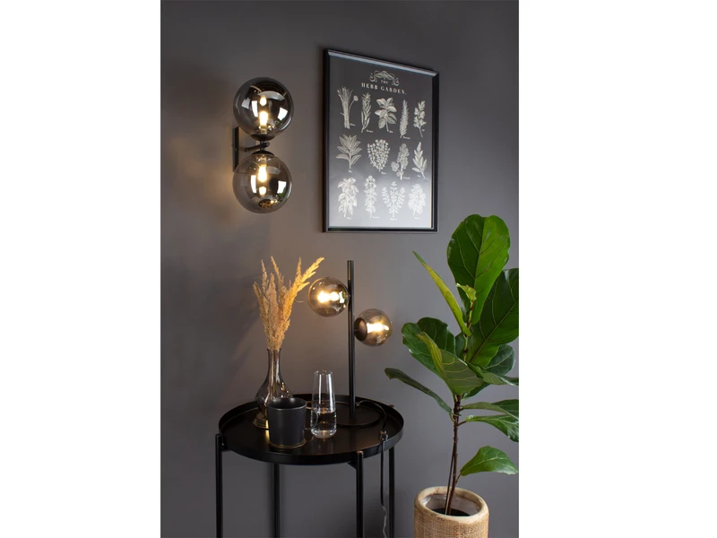 MeineWunschleuchte Außergewöhnliche LED Wandlampe Schwarz - Glaskugeln Rauchglas Ø10cm 6 MeineWunschleuchte Außergewöhnliche LED Wandlampe Schwarz - Glaskugeln Rauchglas Ø10cm – Bild 6