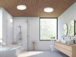 Trio Leuchten Bad Deckenleuchte CONDUS In Weiß Mit Glas Opal Weiß Ø 31,5cm - Badlampen -Globo Store bad deckenleuchte condus in weiss mit glas opal we 5