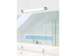 Trio Leuchten Bad-Wandleuchte, Ink. 9W LED, Länge 64cm, IP44, Mit Schalter+Steckdose -Globo Store bad wandleuchte ink 9w led laenge 64cm ip44 mit sc 2