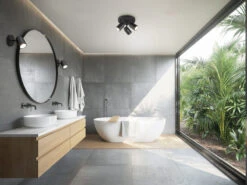 Trio Leuchten Badezimmerlampe ANGELO Deckenstrahler 3 Flammig Rund Schwenkbar Schwarz -Globo Store badezimmerlampe angelo deckenstrahler 3 flammig ru 15