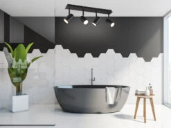 Trio Leuchten Badezimmerlampe ANGELO Deckenstrahler 4 Flammig Schwenkbar Schwarz -Globo Store badezimmerlampe angelo deckenstrahler 4 flammig sc 13