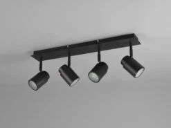 Trio Leuchten Badezimmerlampe ANGELO Deckenstrahler 4 Flammig Schwenkbar Schwarz -Globo Store badezimmerlampe angelo deckenstrahler 4 flammig sc 15