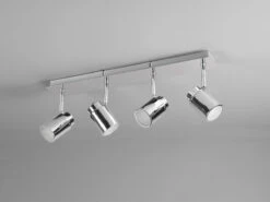 Trio Leuchten Badezimmerlampe ANGELO Deckenstrahler 4 Flammig Schwenkbar Chrom -Globo Store badezimmerlampe angelo deckenstrahler 4 flammig sc 6