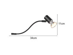 Trio Leuchten Badezimmerlampe GIADA In Schwarz Für Spiegelschrank Mit Schwenkbarem Spot -Globo Store badezimmerlampe giada in schwarz fuer spiegelschra 3