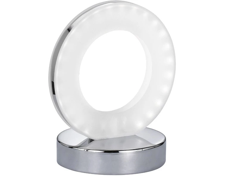 Wofi Kleine LED Tischleuchte OLE Silber Chrom, Höhe 17cm 3 Wofi Kleine LED Tischleuchte OLE Silber Chrom, Höhe 17cm – Bild 3
