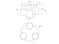 Trio Leuchten Deckenleuchte AGUDO Metall Lampenschirme Coffee Töne, Ø37cm -Globo Store deckenleuchte agudo metall lampenschirme coffee to 7