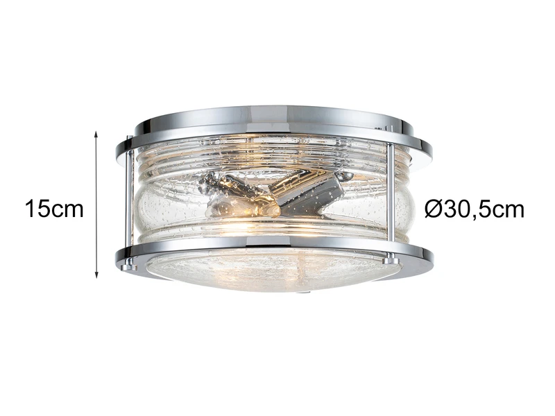 KICHLER Deckenleuchte ASHLAND BAY In Chrom Für Badezimmer & Wohnraum, Ø30,5cm 10 KICHLER Deckenleuchte ASHLAND BAY In Chrom Für Badezimmer & Wohnraum, Ø30,5cm – Bild 10