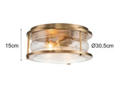 KICHLER Deckenleuchte ASHLAND BAY In Messing Für Badezimmer & Wohnraum, Ø30,5cm 20 KICHLER Deckenleuchte ASHLAND BAY In Messing Für Badezimmer & Wohnraum, Ø30,5cm -Globo Store deckenleuchte ashland bay in messing fuer badezimm 9