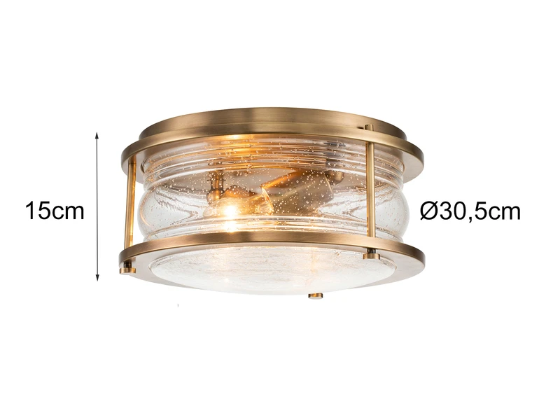 KICHLER Deckenleuchte ASHLAND BAY In Messing Für Badezimmer & Wohnraum, Ø30,5cm 10 KICHLER Deckenleuchte ASHLAND BAY In Messing Für Badezimmer & Wohnraum, Ø30,5cm – Bild 10