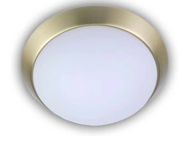Niermann Deckenleuchte / Deckenschale, Opalglas Matt, Dekorring Messing Matt, Ø 40cm 1 Niermann Deckenleuchte / Deckenschale, Opalglas Matt, Dekorring Messing Matt, Ø 40cm