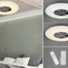 Reality Leuchten Deckenleuchte Mit Ventilator 59cm Fernbedienung, Dimmbar, Sternenhimmel