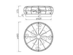 Reality Leuchten Deckenleuchte Mit Ventilator TRONDHEIM, Fernbedienung Schwarz/Holz Ø48cm -Globo Store deckenleuchte mit ventilator trondheim fernbedienu 8