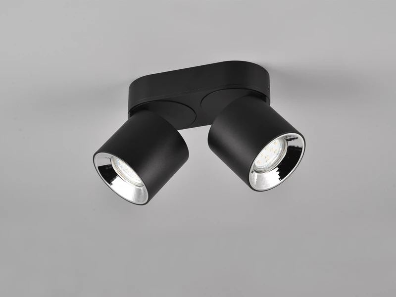 Trio Leuchten Deckenstrahler GUAYANA Schwarz 2 Spots Schwenkbar Breite 18cm 1 Trio Leuchten Deckenstrahler GUAYANA Schwarz 2 Spots Schwenkbar Breite 18cm