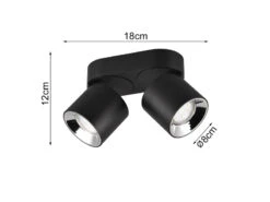 Trio Leuchten Deckenstrahler GUAYANA Schwarz 2 Spots Schwenkbar Breite 18cm 10 Trio Leuchten Deckenstrahler GUAYANA Schwarz 2 Spots Schwenkbar Breite 18cm -Globo Store deckenstrahler guayana schwarz 2 spots schwenkbar 1 2