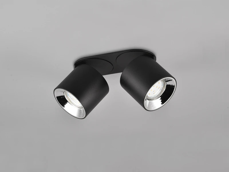 Trio Leuchten Deckenstrahler GUAYANA Schwarz 2 Spots Schwenkbar Breite 18cm 5 Trio Leuchten Deckenstrahler GUAYANA Schwarz 2 Spots Schwenkbar Breite 18cm – Bild 5