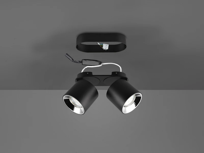 Trio Leuchten Deckenstrahler GUAYANA Schwarz 2 Spots Schwenkbar Breite 18cm 7 Trio Leuchten Deckenstrahler GUAYANA Schwarz 2 Spots Schwenkbar Breite 18cm – Bild 7