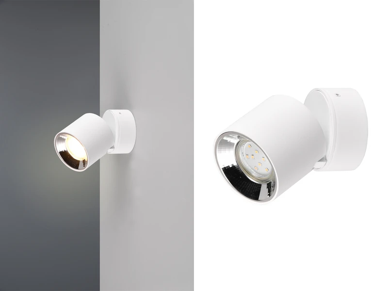 Trio Leuchten Deckenstrahler GUAYANA Weiß 1 Spot Schwenkbar Ø 9cm 1 Trio Leuchten Deckenstrahler GUAYANA Weiß 1 Spot Schwenkbar Ø 9cm